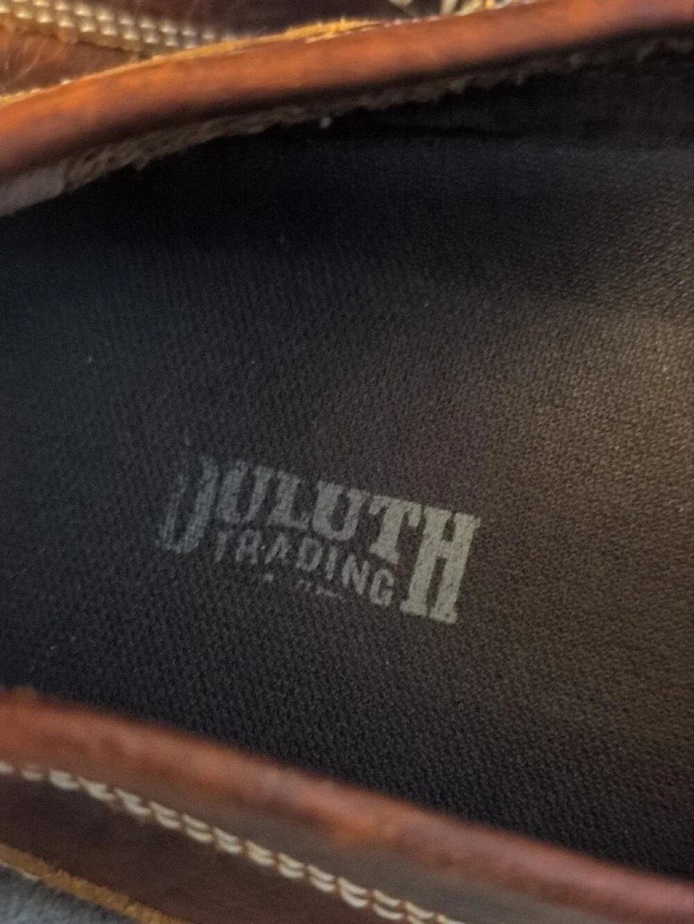 Duluth Trading Co Brown Leather Slip-On Loafers